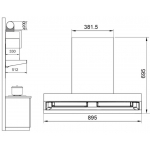 Robam 老板 8255 90厘米 1320m³/h T型掛牆式抽油煙機